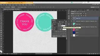How to make text go in a round circle in Photoshop (great for making labels & stickers!)