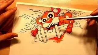 How to draw graffiti style characters | Graphics Graffiti Illustration - drawing tutorial