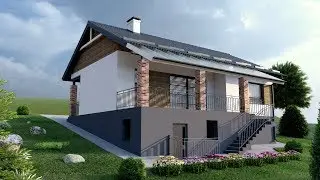 Дом на склоне с цокольным этажом