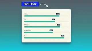 Create Animated Skill bar using HTML CSS - progress bar