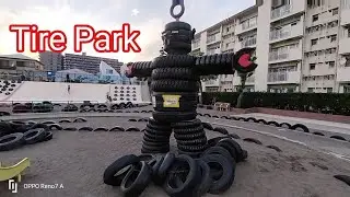 Everyting in the park is made of tires