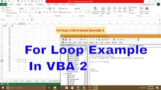 For loop example change color cell