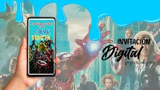 INVITACIONES CREATIVAS AVENGERS, INVITACION ANIMADA AVENGERS FIESTA TEMÁTICA AVENGERS