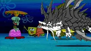 squidward gets attacked by new battle cats uber