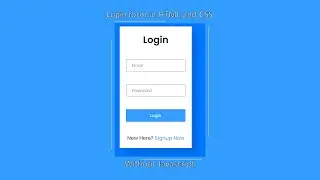 Create a Login form in HTML and CSS [2021]