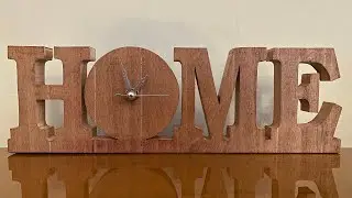 DIY Modern home clock scroll saw cutting - orologio in legno artigianale