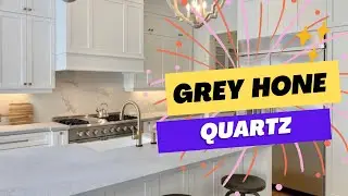 Flannel Grey Quartz Kitchen Countertop  hone Caesar Stone #slstoneworks #kitchencountertop