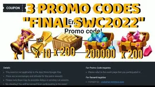 3 NEW COUPON CODE FROM WORLD FINAL SWC2022 - Summoners War