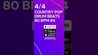 Variation-4 4/4 COUNTRY POP DRUM BEATS 80 BPM - Rhythm Pattern