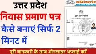 How apply domicile certificate in up //उत्तर प्रदेश के लिए निवास सर्टिफिकेट कैसे अप्लाई करें