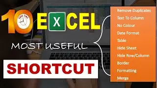 Top 10 useful Excel Shortcut keys 2022 | 