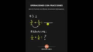 Suma de fracciones heterogéneas | Operaciones con fracciones