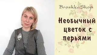 Брошь из перьев 