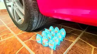 Experiment!! Car vs Chocolate Eggs (Crushing crunchy & soft things by car)