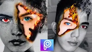 PicsArt Burning Face/Fire Face Tutorial / Mobile Editing Ideas