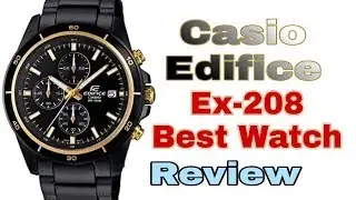 Casio Edifice Ex-208 Review II UNBOXING II Model EFR-526BK Black and Gold Chronograph Watch