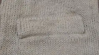 Вязание на машине. Карман с горизонтальным разрезом.