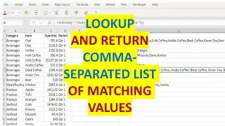 Lookup and return multiple comma-separated values in Excel