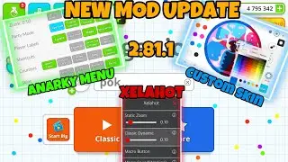 NEW UPDATE MOD IOS, ANARKY MENU + CUSTOM SKIN, XELAHOT MACRO, VERSION 2.28.1 (AGAR.IO MOBILE)