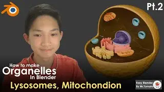 How to make Organelles in Blender Pt 1 Lysosome, Mitochondria
