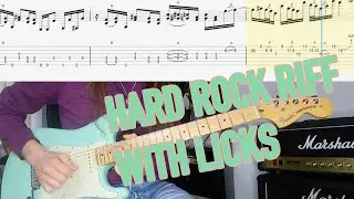 Hard Rock Riff with Pentatonic Licks