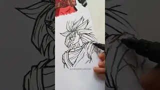 Drawing Evil Goku SSJ3 with Normal Pencil