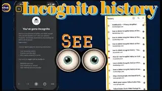 How to see my incognito history on android|| See your chrome incognito history 