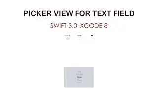 UI Picker View as Input Type for UI Text Field in Swift