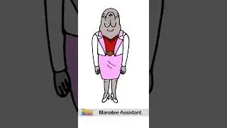 Draw manatee assistant #shorts #drawingtutorial