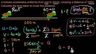 Using equations of motion (2 steps numerical) (Hindi) | Physics | Khan Academy