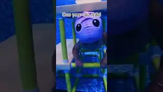 Baby learns to swim