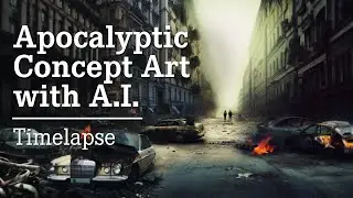 Apocalyptic Scene - Stable Diffusion and Photoshop Timelapse
