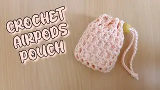 CROCHET AIRPODS POUCH // EASY FOR BEGINNERS #crochet #crochettutorial #crochetpouch