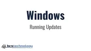 Windows: Checking for Updates