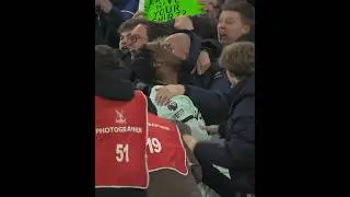 Axel Disasi jumps into crowd to celebrate