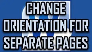 HOW TO CHANGE ORIENTATION FOR SEPARATE PAGES - MICROSOFT OFFICE WORD (LANDSCAPE / PORTRAIT) [2025]