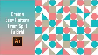 Example Of Using Split Into Grid To Create Basic Geometric Pattern In Illustrator | Graphic Tutorial