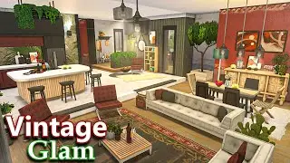 VINTAGE GLAM APARTMENT 🌆 || Harrie’s CC || THE SIMS 4 | Stop Motion build | Story Machinima |
