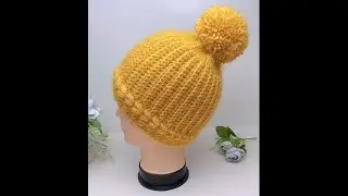Compete crochet beanie hat tutorial for beginner.Easy to crochet ~