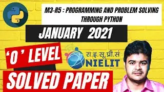 O Level Python m3 r5 Jan 2021 Solution | Python Programming (m3r5) January 2021 Paper Solution