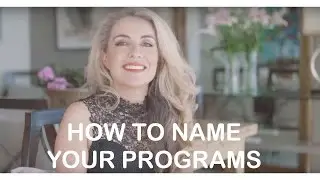 How to name your programs
