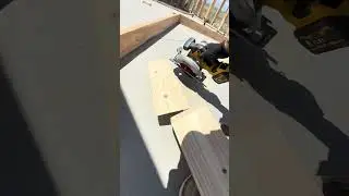 Vaulted wall framing on the tiny home build.