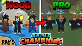 ACS Noob to Pro Day 5 Finished All Worlds | Anime Champions Simulator Noob To Pro
