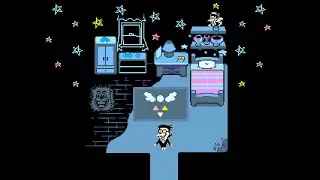 Spamton looks at Kris' room