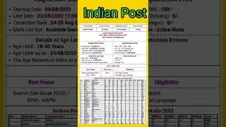 Indian Post New vacancy 2023 || Post office New vacancy 2023 || GDS , BPM,ABPM @srkitech.