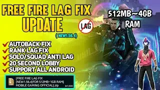 FREEFIRE LAG FIX 1GB TO 4GB RAM| AFTER OB25 UPDATE LAG FIX| FREEFIRE CONFIG NEW(1.56.4)UPDATE CONFIG