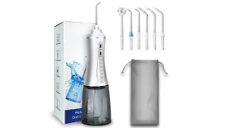 Water Dental Flosser for Teeth: Cordless Easy@Home Oral Irrigator Cleaning with 5 Modes AOW03