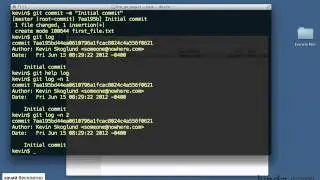 3.05  Getting Started Viewing the commit log (Где показываются сообщения для коммитов)