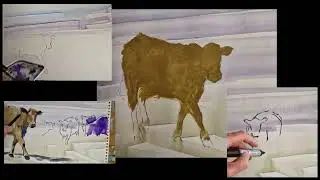Expressive cows painting part 1