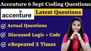 Accenture Coding Questions asked on 7 Sept 